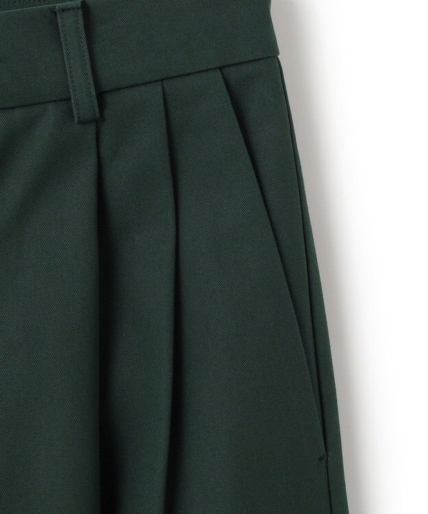 BEIGE， 【洗える】GAZANIA / コットンチノ2タックワイドパンツ Forest Green