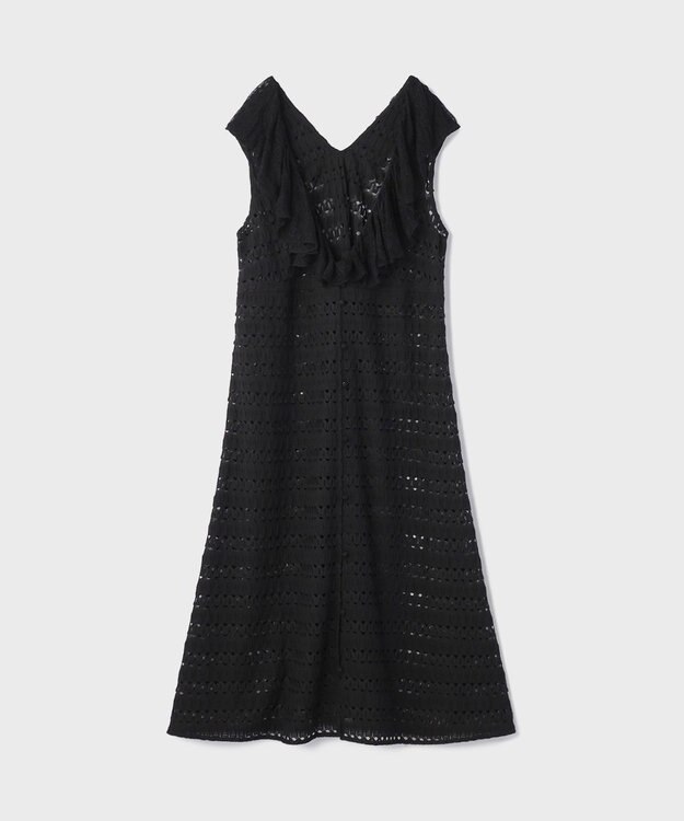 GRACE CONTINENTAL レースロングカーディガン ブラック