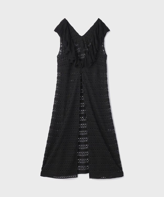 GRACE CONTINENTAL レースロングカーディガン ブラック