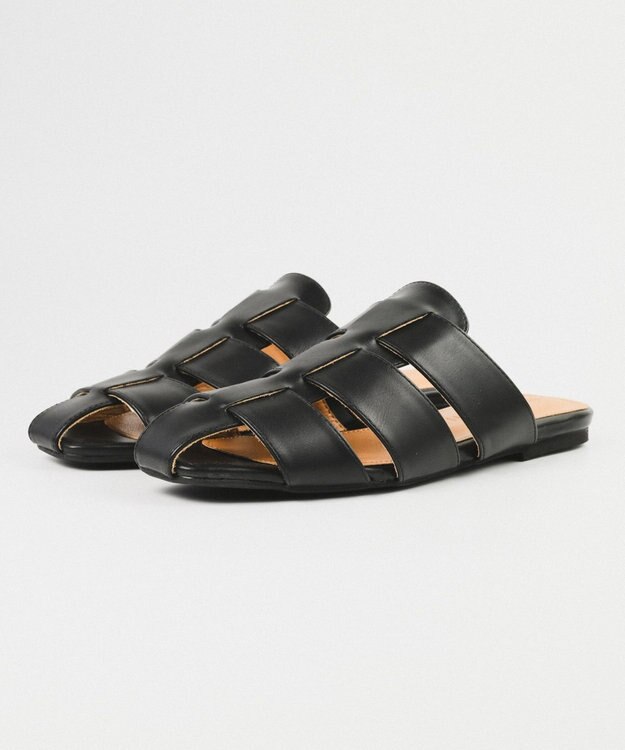 BONTRE 【PRECIEUX JOUET/プレシュウジュエ】フラットソールグルカミュール/027PJ ブラック