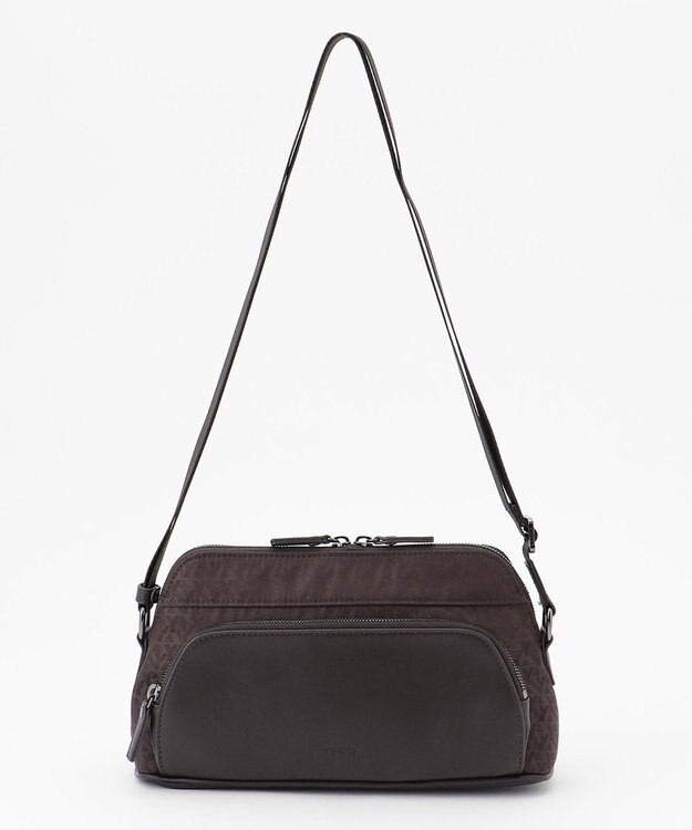 Y'SACCS モノグラムジャカード　ハーフムーンショルダー チョコ