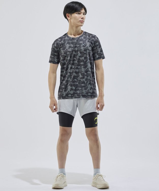 CW-X 【MEN】 CW-X ランニングパンツ 立体パターン設計 スポーツウェア 3分丈 メンズ DHO393 /ワコール グレー