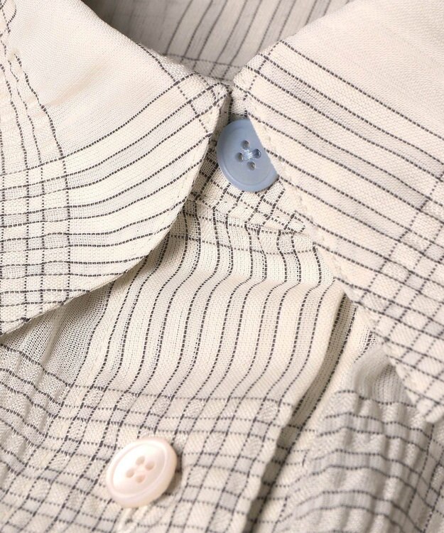 Paul Smith ワッシャーチェック シアー 長袖 シャツ オフホワイト