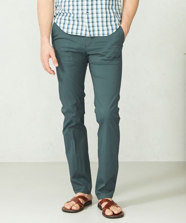 JOSEPH ABBOUD 【ECO撥水】オーガニックハイパワーストレッチパンツ 黄緑系