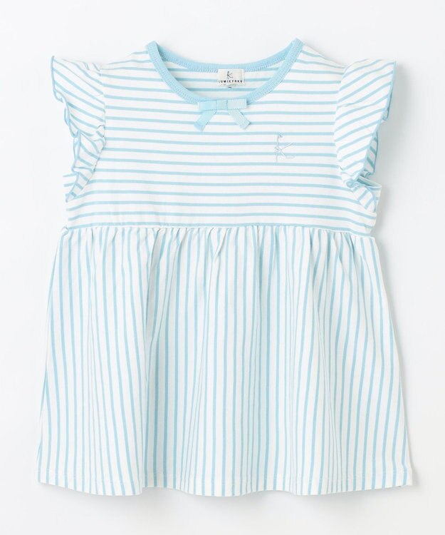 組曲 KIDS 【UVケア】【110-140㎝】マリンボーダー チュニック サックスブルー