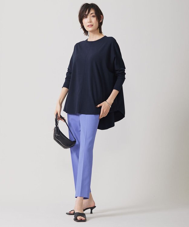 ICB 【洗える】 ヴィスコースワイド プルオーバー ネイビー系