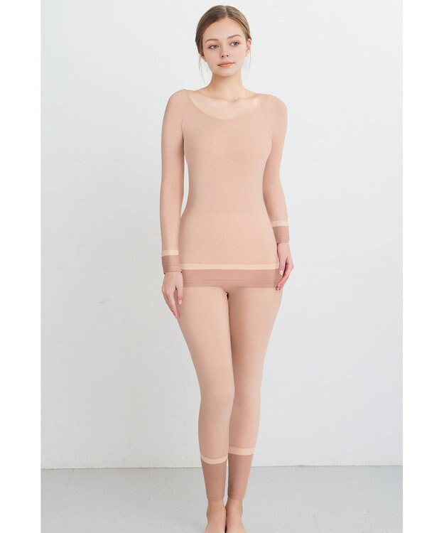 WACOAL あったかインナー よく伸びる生地 袖丈調節可能(7分袖~9分袖) 保温性(身生地) 9分袖 長袖 【360°ラクストレッチ】 レディース CLD371 /ワコール クリーム