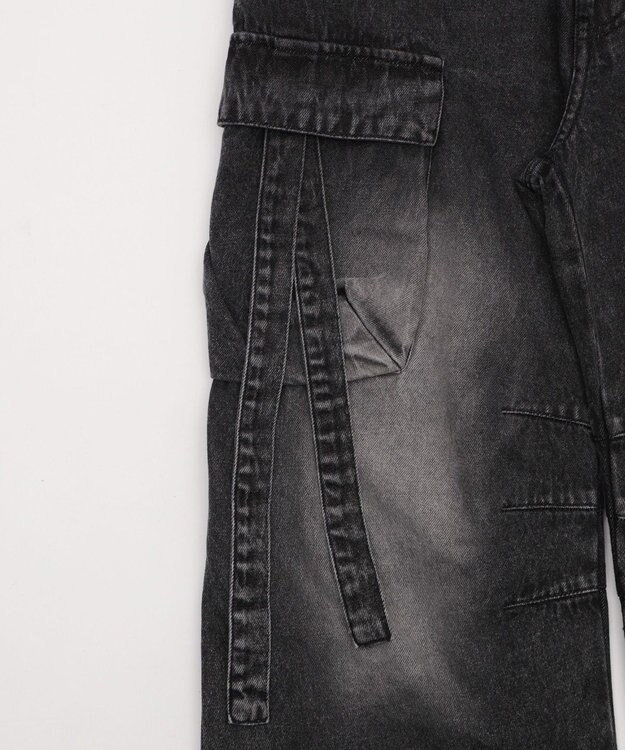 WEGO イージーマルチポケットデニムカーゴ デニムブラックソノタ