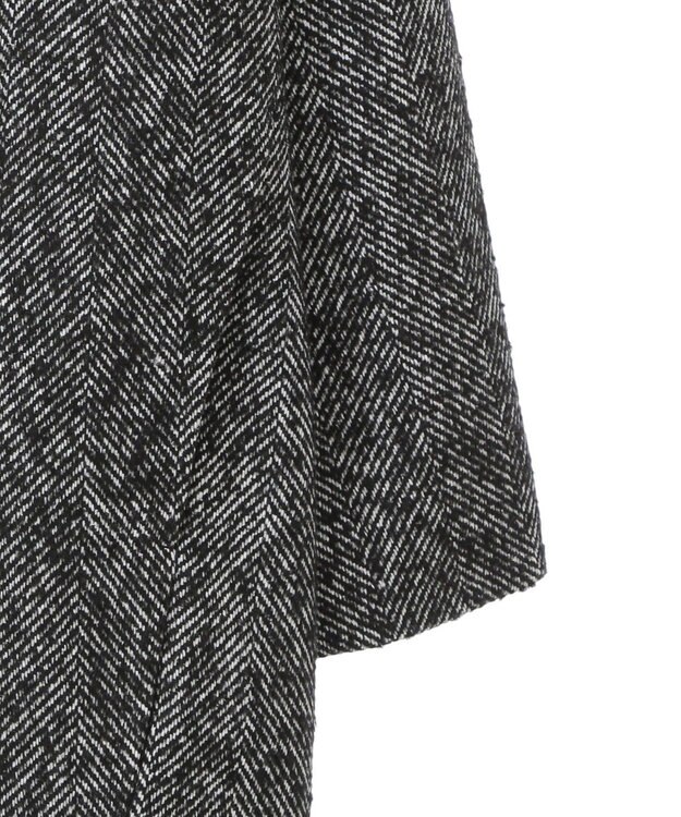 Green Parks ヘリンボーンノーカラーコート Herringbone