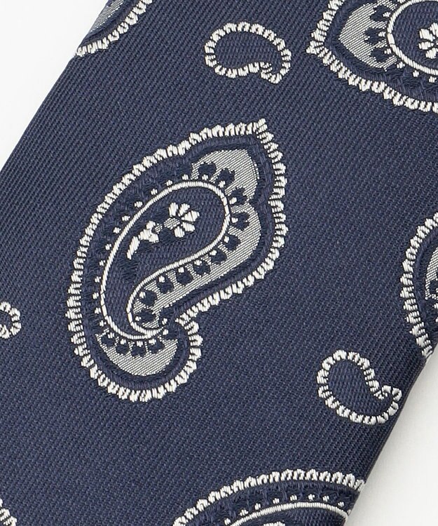 JOSEPH ABBOUD 【日本製】ネイビーペイズリー ネクタイ ネイビー系7