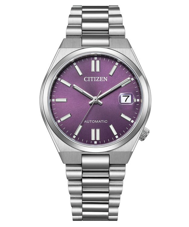 CITIZEN 【TSUYOSA 37mm】つややかなバイオレットのメカニカルウオッチ NJ0200-50W シルバー