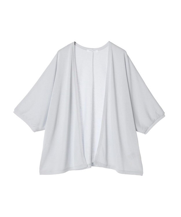 Green Parks よくばり　半袖カットドルマンカーディガン Light Gray