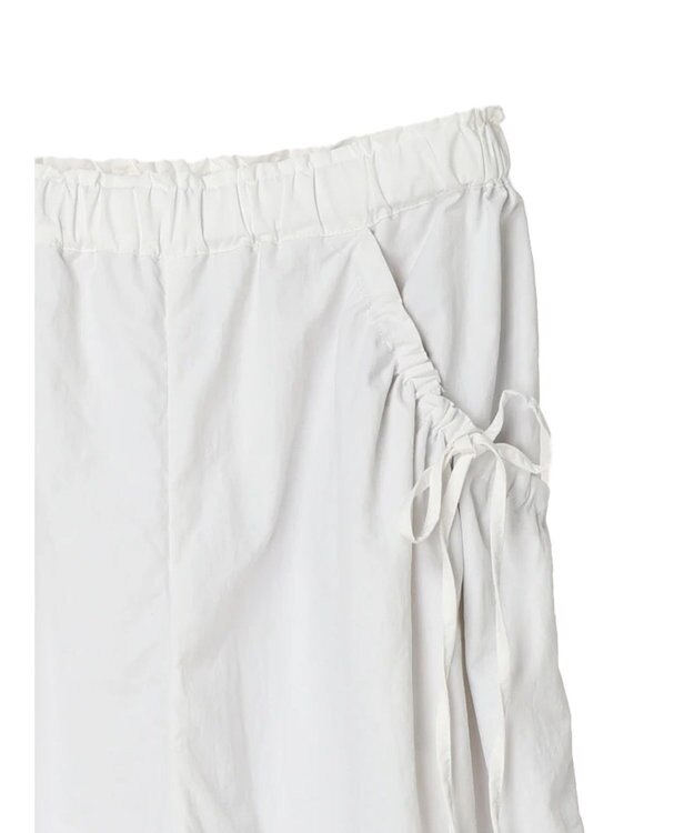 earth music&ecology サイドリボンラインパンツ（Ｏｆｆ　Ｗｈｉｔｅ） Off White