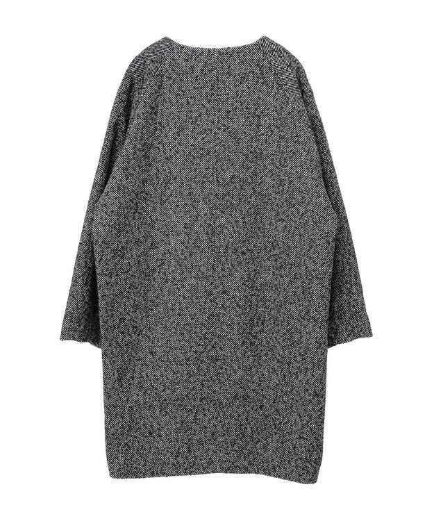 Green Parks ヘリンボーンノーカラーコート Herringbone