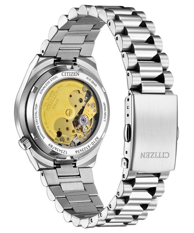 CITIZEN 【TSUYOSA 37mm】つややかなバイオレットのメカニカルウオッチ NJ0200-50W シルバー