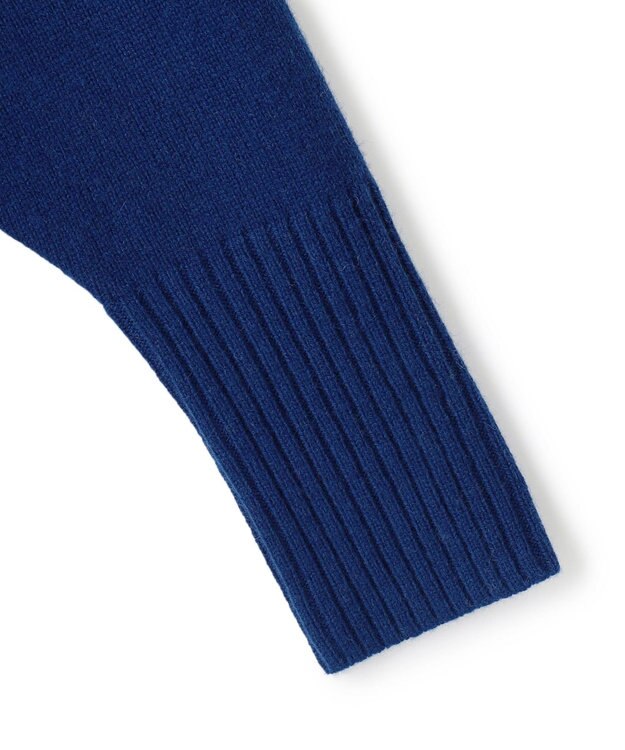 UNFILO ウールカシミヤ ハイネックニット ブルー