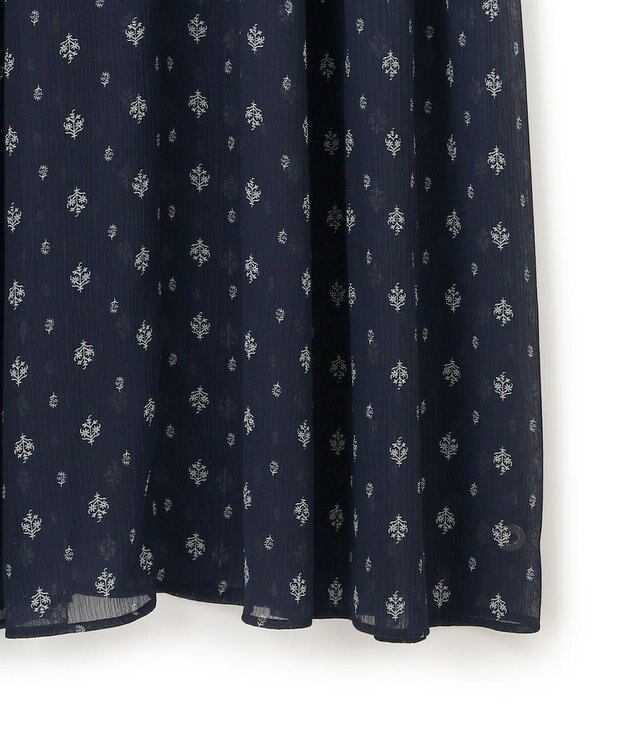 23区 【SLOW/一部店舗限定】クレープ フラワープリント ワンピース ネイビー系5