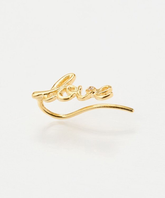 Phoebe ラッキーレターピアス&イヤリング(ラブ)/片耳 ゴールド