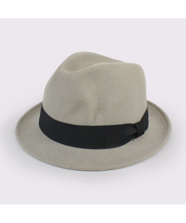 ATRENA 【UNISEX】グログラン巻きマニッシュ 中折れハット Lサイズ グレー