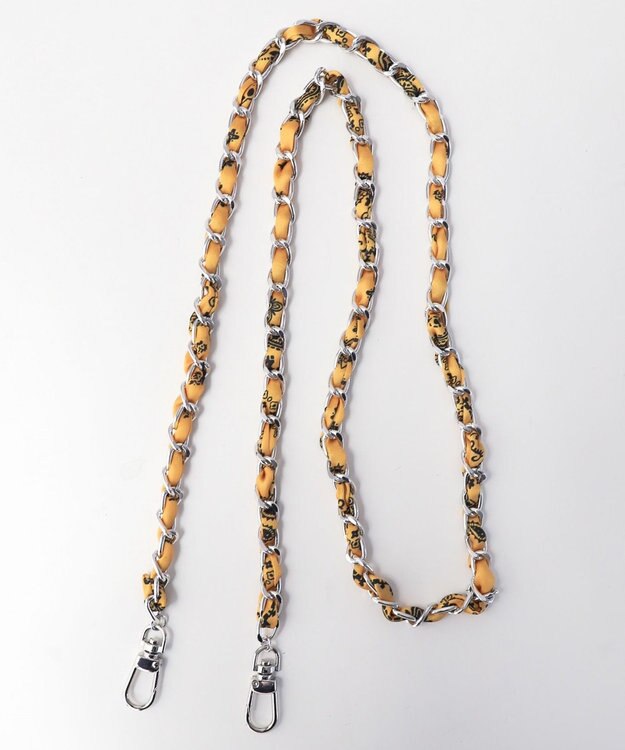 WEGO 総柄チェーンストラップ マスタード