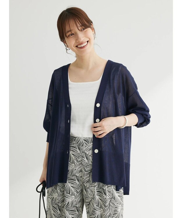 Green Parks 接触冷感Ｖネックカーデ