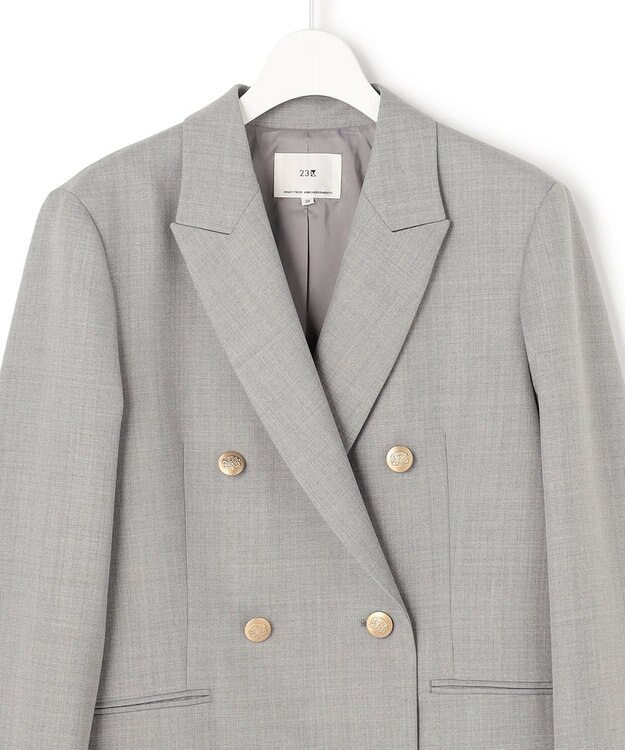 23区 【先行予約】TWギャバジン テーラード ジャケット ライトグレー系