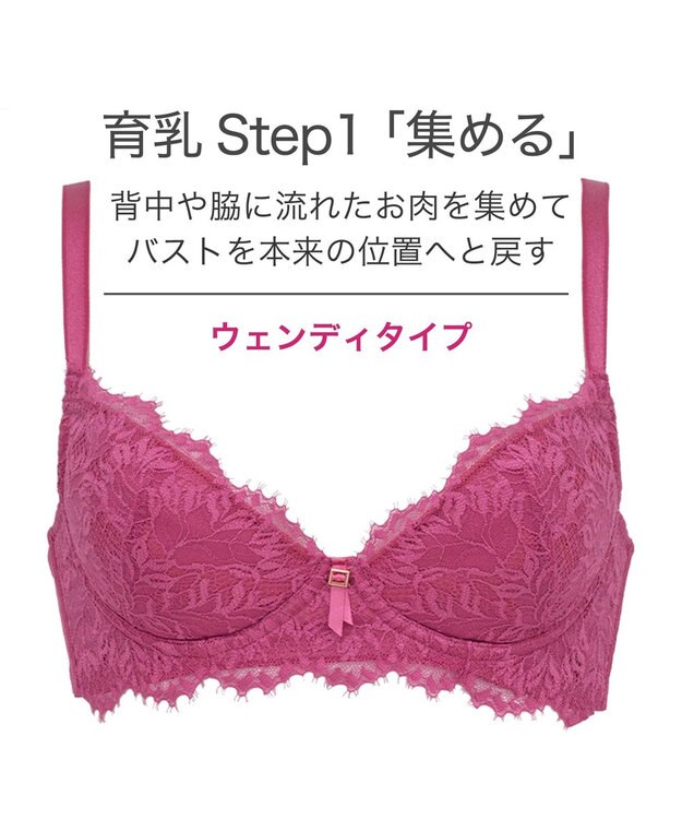 BRADELIS New York 【BRADELIS New York】ウェンディステップ1ブラ23A1 ふんわり包んでナチュラルなシルエットを作る補正ブラ フューシャピンク