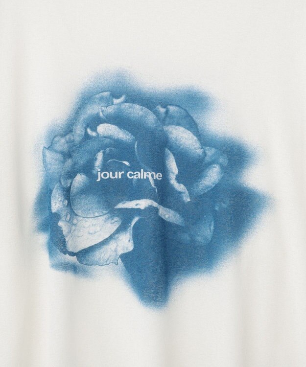 CRAFT STANDARD BOUTIQUE フラワープリントシアーロンTee Blue