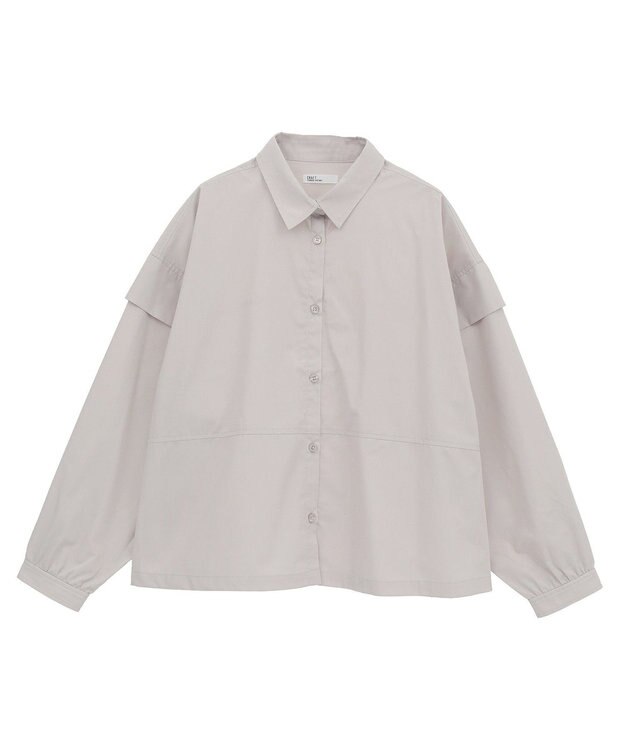 CRAFT STANDARD BOUTIQUE パネルデザインワイドシャツ Light Gray