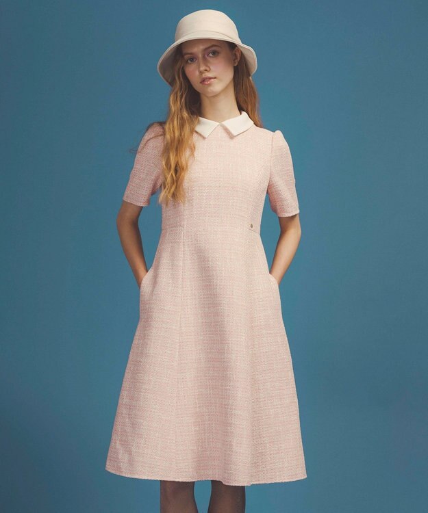 TOCCA 【洗える・消臭】 TWEED BLOSSOM ドレス ピンク系5