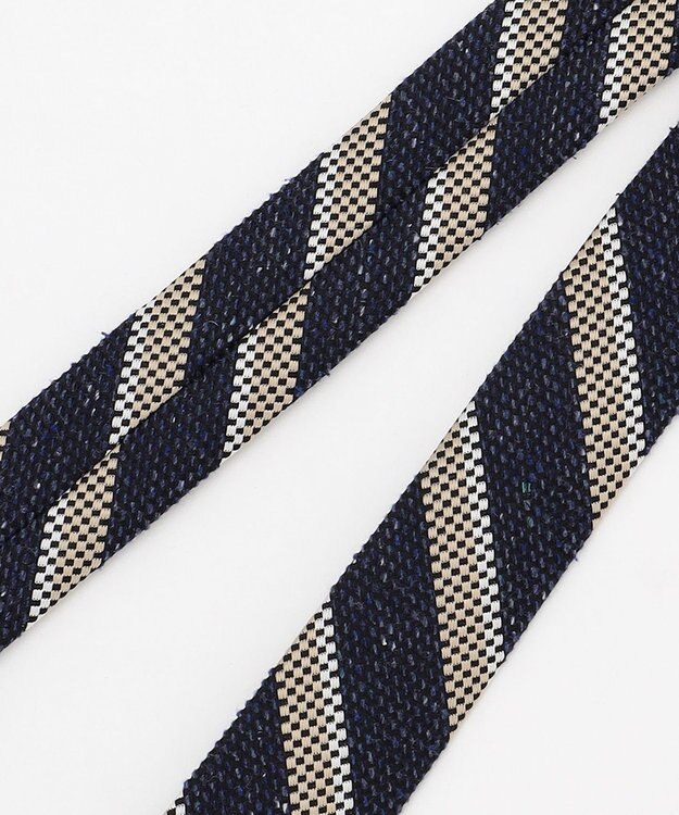 自由区 スラブシルク ベルト ストライプ