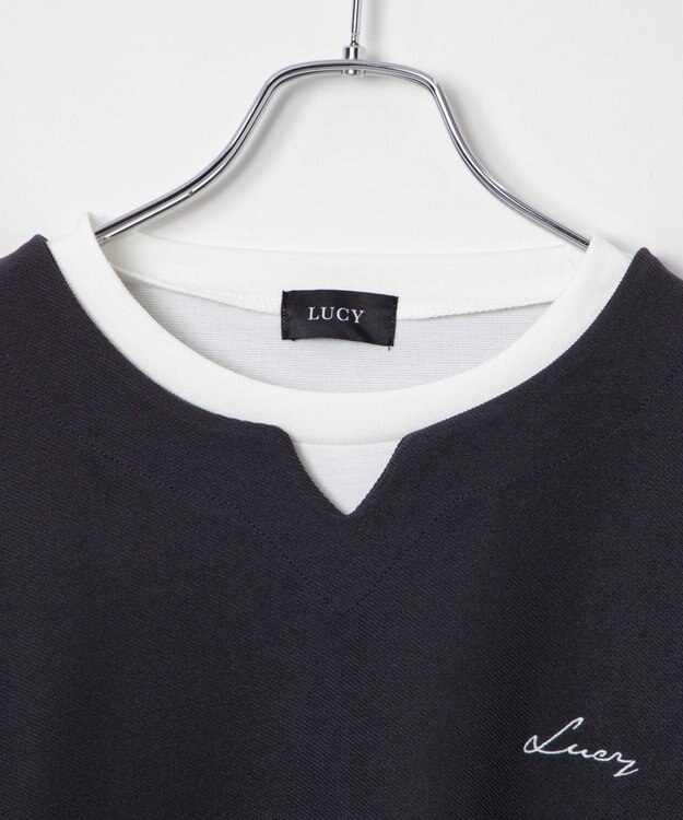 WEGO 【2点SET】アンサンブルキーネックプルオーバー ダークグレー