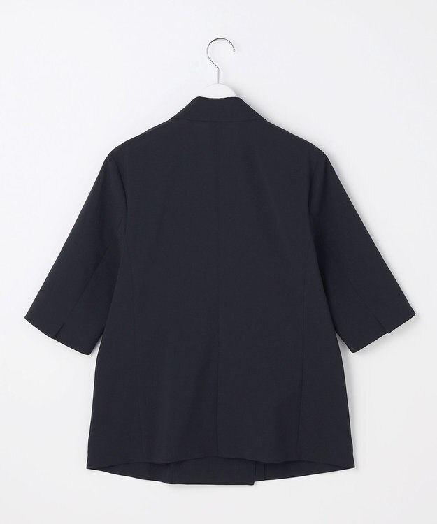 J.PRESS LADIES L BREEZ COOL トロ ハーフスリーブ ダブル ジャケット ネイビー系