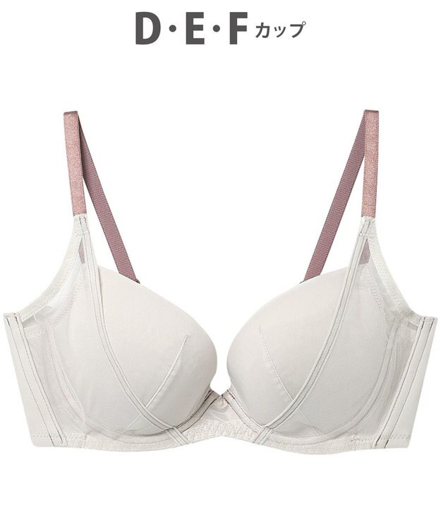 WACOAL WEB限定 ブラジャー 【ハグするブラ】 体温を感知してカラダになじむ 谷間メイク 脇高設計 Gカップまで対応 大きいサイズ レディース BMM700 /ワコール アイボリー