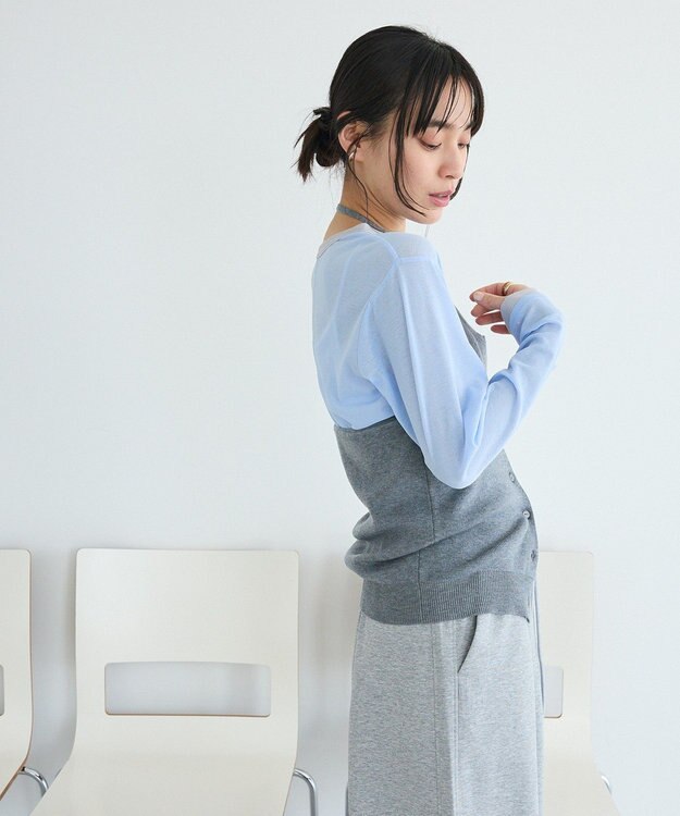 CRAFT STANDARD BOUTIQUE ホルターネックニットベスト Gray Mixture