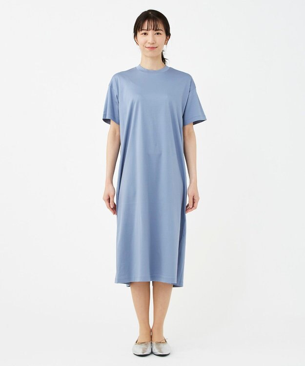 KASHIYAMA 【抗菌消臭】クレンゼ Teeシャツドレス ライトブルー