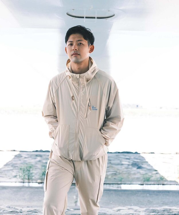 SHARE PARK MENS 【撥水・UVカット・ストレッチ・軽量 】パッカブルマウンテンパーカー（Lサイズ） ベージュ系