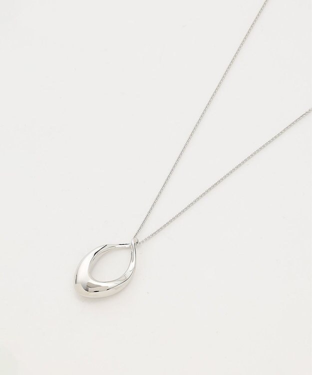 J.PRESS LADIES ドロップ メタル ネックレス シルバー系