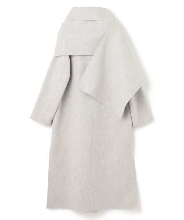 BEIGE， 【Oggi 2月号掲載】GRASSE / ストール付きリバーロングコート L Gray