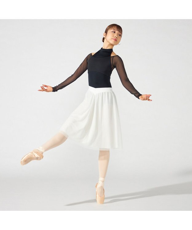 Chacott 【MADOKA SUGAI】ロングスリーブレオタード ブラック