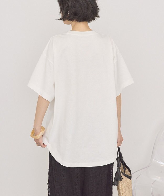 AMERICAN HOLIC PORTLAND裾ラウンドTシャツ Off White