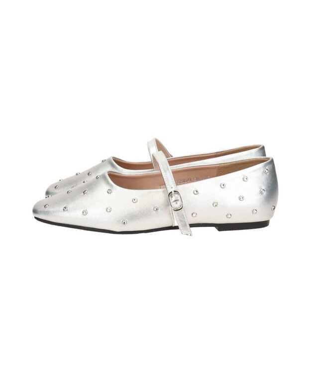 Bridget Birkin 【Bridget Birkin】ドットビジューメリージェーンシューズ シルバー