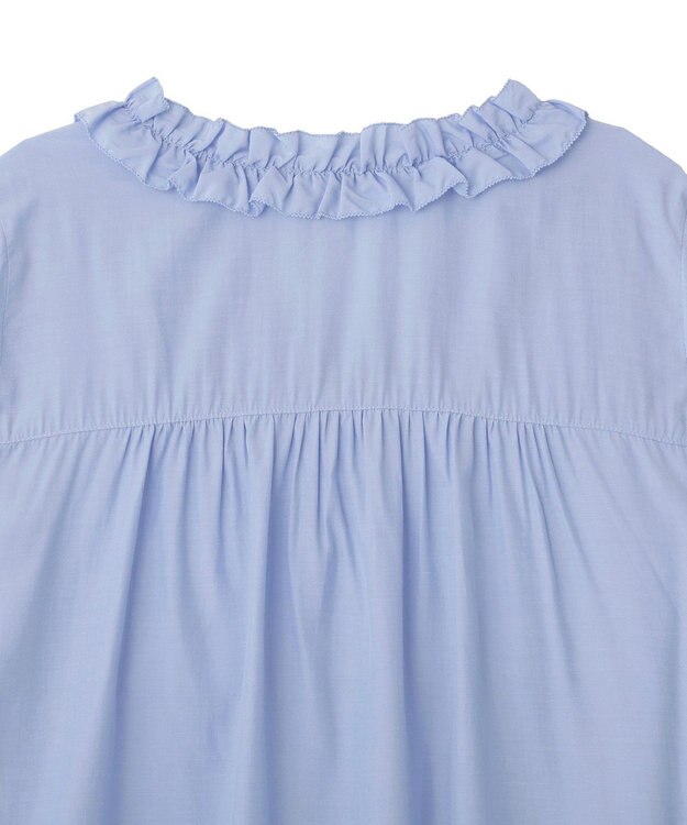 YECCA VECCA フリルVネックブラウス Blue