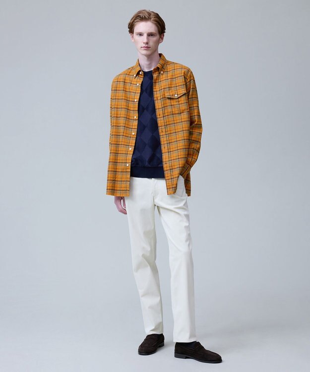 J.PRESS MEN 【ストレッチ】トリコットコーデュロイ5ポケット パンツ ホワイト系