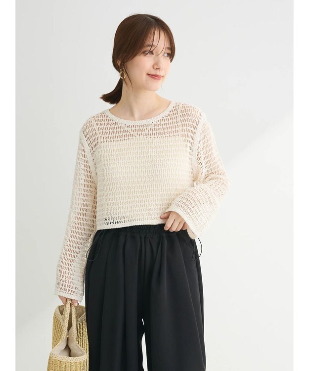 Green Parks ・ＳＵＧＡＲ　ＳＰＯＯＮ　クロシェロングスリーブ Ivory