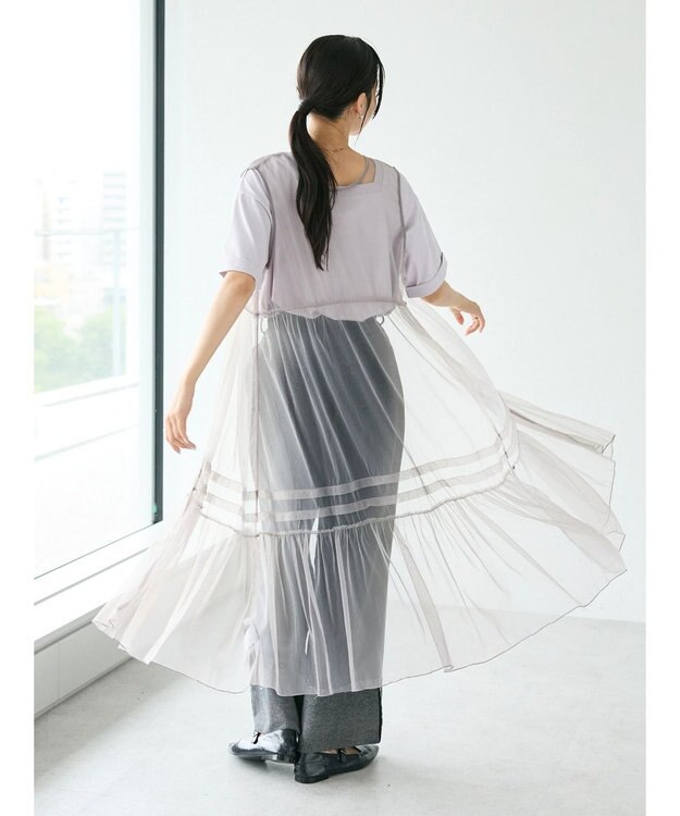 CRAFT STANDARD BOUTIQUE チュールジレワンピース Gray