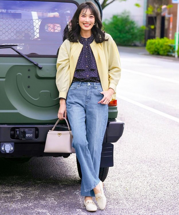 ANY SIS 【花粉リリース】スプリングコンフォート ブルゾン シトラスイエロー