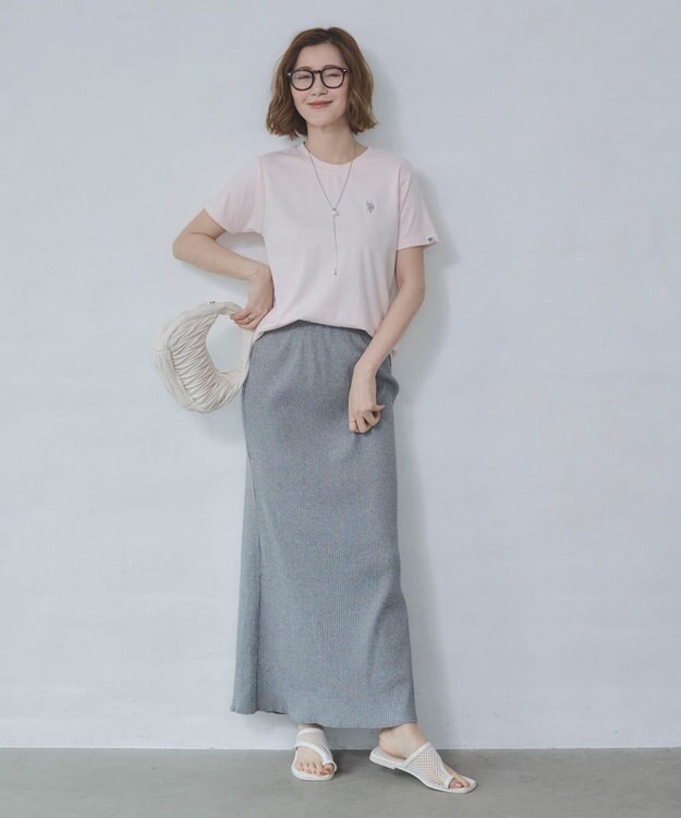 WEGO 【SMLサイズ展開】U.S. POLO ASSN.別注コンパクトTシャツ ライトピンク