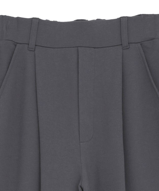 Green Parks フラワーくり抜き刺繍スウェットワイドパンツ Charcoal Gray