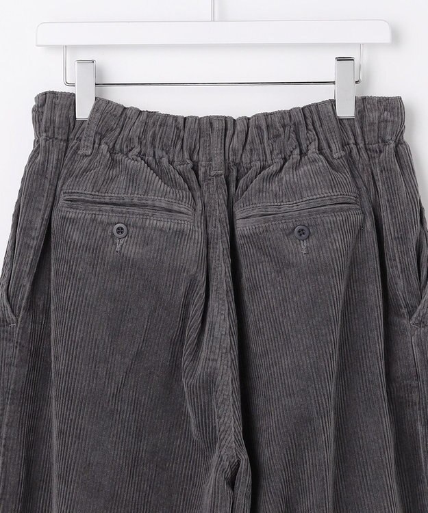 J.PRESS YORK STREET 【UNISEX】コーデュロイ 2タックワイドパンツ ライトグレー系